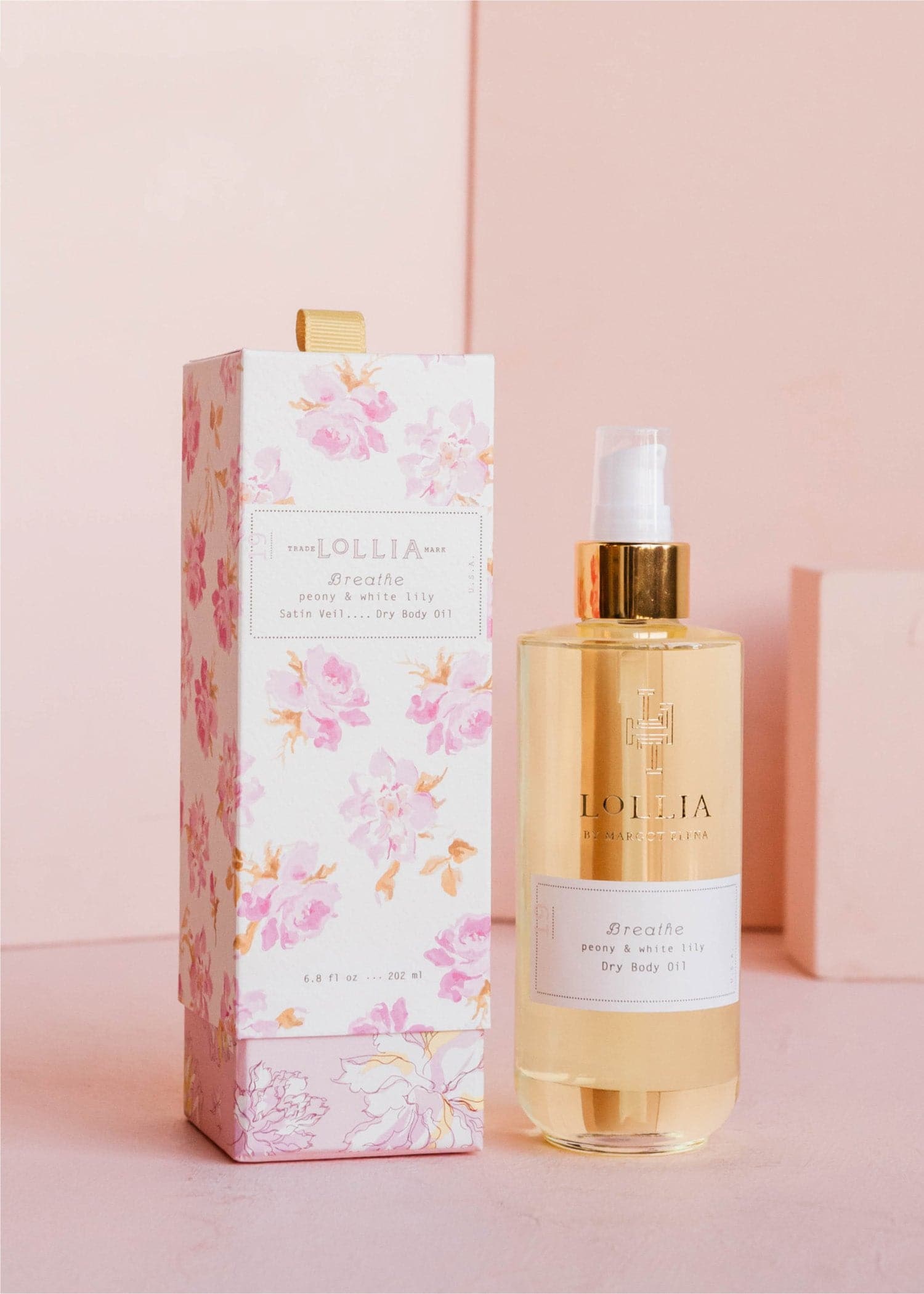 white lily oil Lollia Breathe Dry Body Oil, 6.8 fl oz