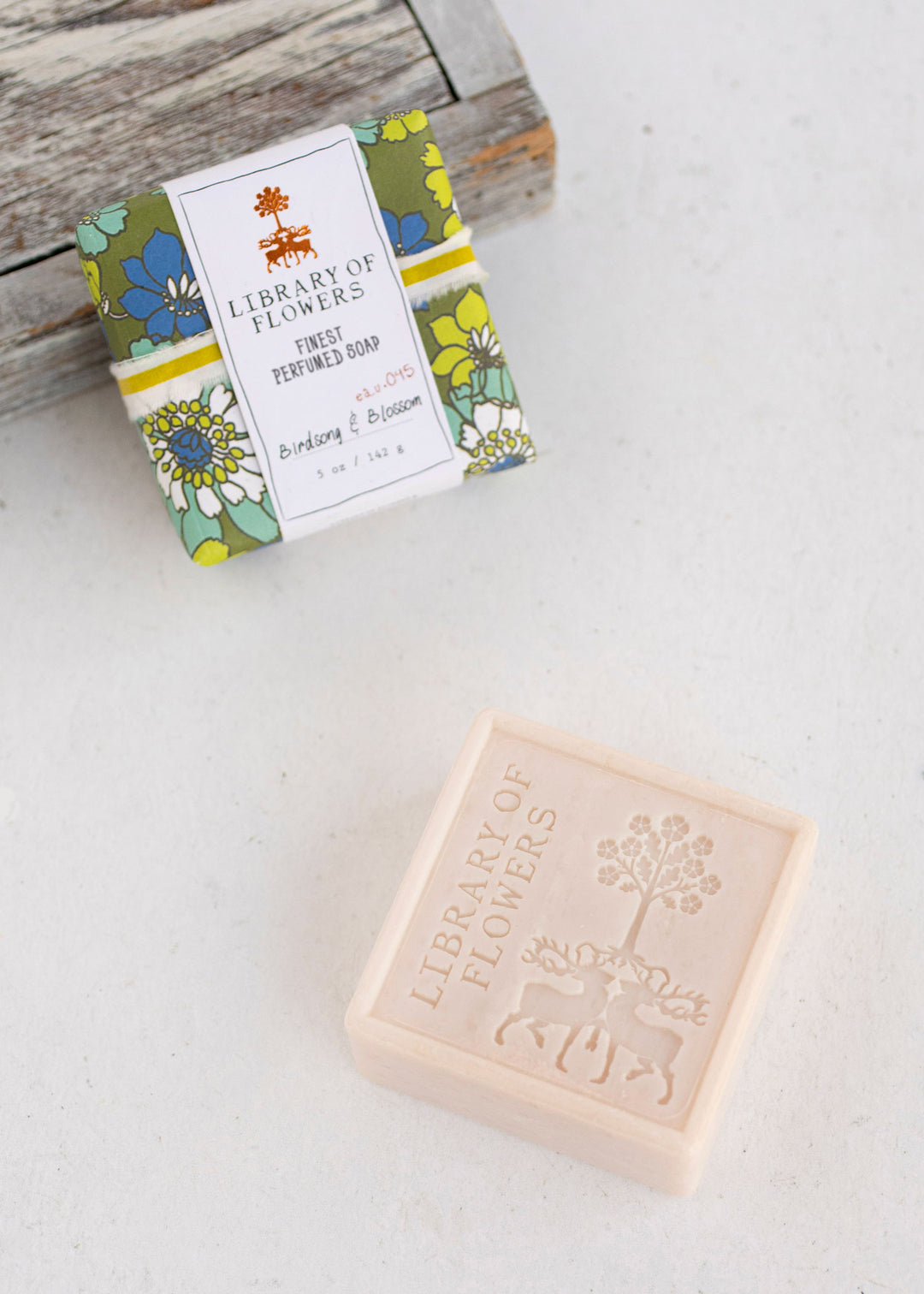 Green & Blue Floral Square Soap