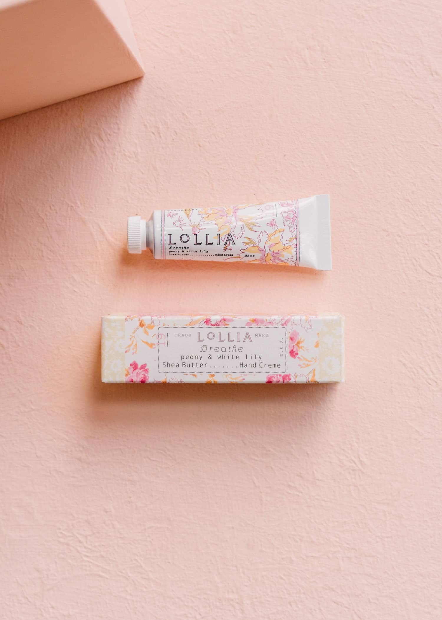 Lollia Breathe offers Peony & White Lilly Shea Butter hand cream 4 oz